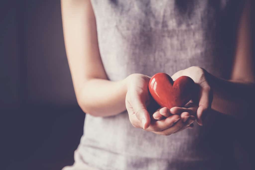 a photo of hands holding a heart